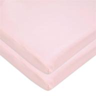 👶 american baby company cradle/bassinet sheet - 100% natural cotton, pink, soft & breathable for girls (pack of 2) logo