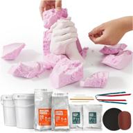 🏠 preserve memories with homebuddy hand casting kit - includes powder mixing bucket, plaster mold, alginate molding powder, and test kit - perfect keepsake gift for couples logo