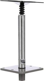 img 1 attached to 🪑 Attwood 97749-7 Swivl-Eze Lock’N-Pin ¾-Inch Pedestal Package: Brushed Aluminum Finish, 11 Inches Tall with 7-Inch x 7-Inch Base Plate