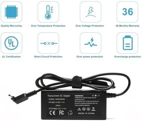 img 1 attached to 💡 High Performance 65W AC Adapter Laptop Charger for Acer Chromebook R11 and 13-15 Series C720 C740 C731 CB3-532 CB3-431 CB5-132T CB3-111 CB3-431 CB3-131 - Reliable Power with A13-045N2A PA-1450-26 Power Cord