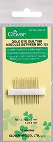 img 2 attached to 🍀 Clover Gold Eye Quilting Needle, Size 12