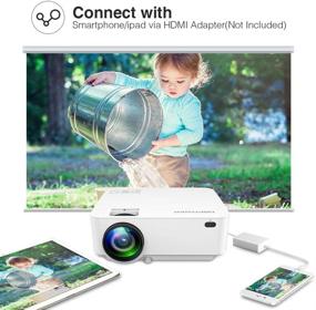 img 1 attached to 📽️ DBPOWER L12 Mini Projector, 3000L LED Movie Projector with HDMI Cable, Supports 1080P/USB/VGA/AV/TV/Laptop/Phone, Ideal for Home Theater Video