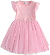 👗 vikita girls' cotton dresses for toddler – short sleeve dresses for little ones logo