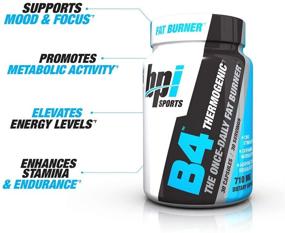 img 2 attached to BPI Sports B4 термогенный жиросжигатель - 60 таблеток | Мощный ежедневный метаболический ускоритель и помощник в похудении