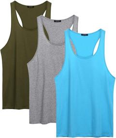 img 3 attached to 👕 Stay Cool and Stylish with COOFANDY Cotton Performance Sleeveless Men's Clothing and Tanks