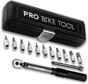 img 4 attached to 🚲 PRO BIKE TOOL 1/4 Inch Drive Click Torque Wrench Set - Ideal Bicycle Maintenance Kit for Road & Mountain Bikes - Includes Allen & Torx Sockets, Extension Bar & Storage Box - 2 to 20 Nm