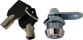 img 1 attached to 🔐 Admiral Locks Tubular Cam Lock, Keyed Alike: 5/8 Inch 90° Chrome Pack of 2 - Secure Your Valuables with Removable Keys