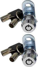 img 4 attached to 🔐 Admiral Locks Tubular Cam Lock, Keyed Alike: 5/8 Inch 90° Chrome Pack of 2 - Secure Your Valuables with Removable Keys