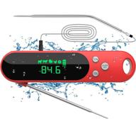 decorstar dual probe digital instant read food thermometers with alarm 🌡️ and calibration function - waterproof cooking thermometer for grilling, baking, bbq, candy, milk logo