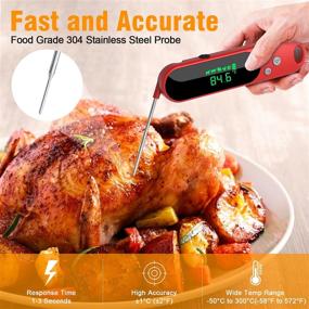 img 3 attached to DecorStar Dual Probe Digital Instant Read Food Thermometers with Alarm 🌡️ and Calibration Function - Waterproof Cooking Thermometer for Grilling, Baking, BBQ, Candy, Milk