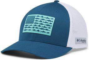 img 2 attached to Columbia PFG Snap Back Fish Flag Ballcap - Unisex-Adult