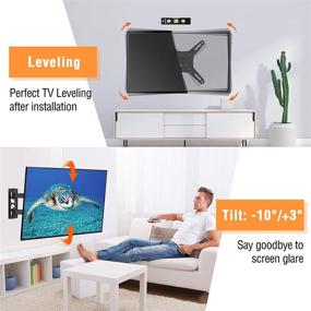 img 2 attached to 📺 ELIVED Full Motion TV Monitor Wall Mount Bracket: Swivels, Tilts, and Extends for 14-42 Inch LED LCD Flat Screen TVs - Max VESA 200x200mm, up to 33 lbs
