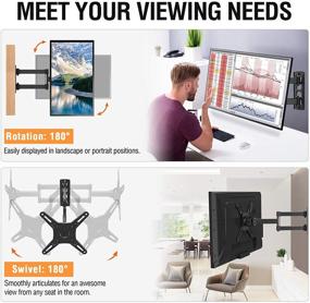 img 3 attached to 📺 ELIVED Full Motion TV Monitor Wall Mount Bracket: Swivels, Tilts, and Extends for 14-42 Inch LED LCD Flat Screen TVs - Max VESA 200x200mm, up to 33 lbs