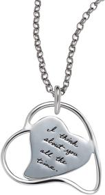 img 3 attached to 💕 Thoughtful Gesture: BB Becker Thinking of You Necklace - Show Your Love & Appreciation to Your Girlfriend/Wife with this Stunning Sterling Silver Jewelry