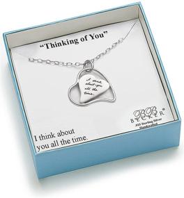 img 1 attached to 💕 Thoughtful Gesture: BB Becker Thinking of You Necklace - Show Your Love & Appreciation to Your Girlfriend/Wife with this Stunning Sterling Silver Jewelry