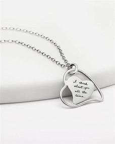 img 2 attached to 💕 Thoughtful Gesture: BB Becker Thinking of You Necklace - Show Your Love & Appreciation to Your Girlfriend/Wife with this Stunning Sterling Silver Jewelry