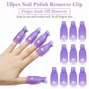 img 3 attached to 🌟 Makartt Gel Nail Polish Remover Clips Kit: 20 Reusable Wraps for Home DIY & Nail Salon, R-03