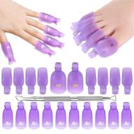 🌟 makartt gel nail polish remover clips kit: 20 reusable wraps for home diy & nail salon, r-03 logo