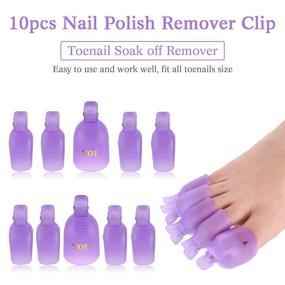 img 2 attached to 🌟 Makartt Gel Nail Polish Remover Clips Kit: 20 Reusable Wraps for Home DIY & Nail Salon, R-03