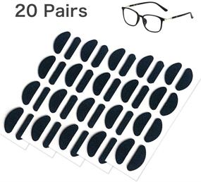 img 3 attached to 😎 Festful Eyeglass Nose Pads: 20 Pairs of Soft Foam Nose Pads, D-Shape 20 * 8mm (Black)