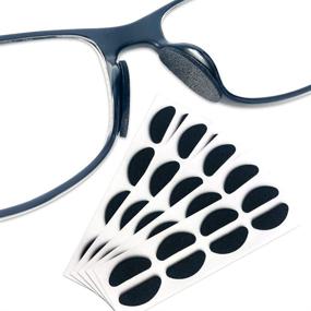 img 4 attached to 😎 Festful Eyeglass Nose Pads: 20 Pairs of Soft Foam Nose Pads, D-Shape 20 * 8mm (Black)