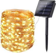 🔆 joomer outdoor solar string lights: 78.74ft 240 led waterproof copper wire 8 modes fairy lights for garden, balcony, patio, tree - perfect christmas decor! логотип