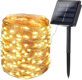 img 4 attached to 🔆 Joomer Outdoor Solar String Lights: 78.74ft 240 LED Waterproof Copper Wire 8 Modes Fairy lights for Garden, Balcony, Patio, Tree - Perfect Christmas Decor!