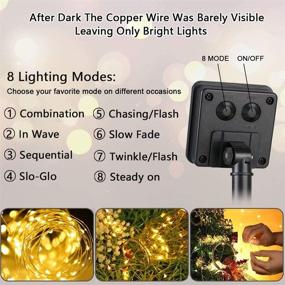 img 2 attached to 🔆 Joomer Outdoor Solar String Lights: 78.74ft 240 LED Waterproof Copper Wire 8 Modes Fairy lights for Garden, Balcony, Patio, Tree - Perfect Christmas Decor!