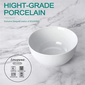 img 2 attached to 🍽️ Durable Porcelain Kitchenware: Dishwasher & Microwave Resistant