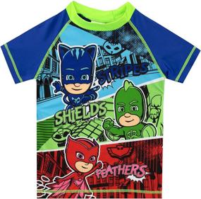 img 3 attached to 🏊 Прекрасный купальный комплект для мальчиков PJ Masks: идеально для веселья в бассейне!