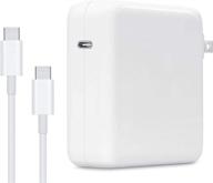 🔌 61w usb c power adapter replacement for mac book pro (13” after 2016) & mac book air 2018 - compatible with samsung, nintendo switch, lenovo, asus, dell usb-c port logo