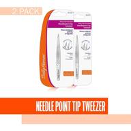 💇 sally hansen beauty tools stray hair beware tweezer with needle point tip - 2 pack logo