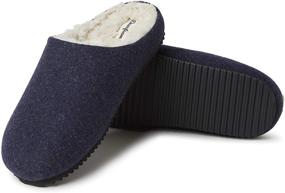 img 4 attached to Men's Slipper Shoes with Microwool Molded Footbed by Dearfoams
