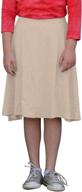 👗 knee length full a-line skater skirt for big girls - kosher, casual, and modest logo