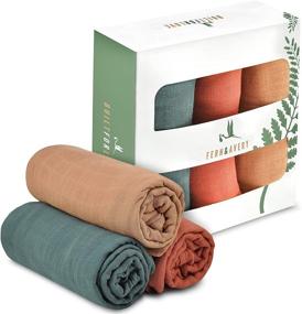 img 4 attached to 🌿 Fern & Avery Gender Neutral Muslin Swaddle Blankets - Bamboo and Organic Cotton Receiving Baby Blankets - Forest Theme for Boys and Girls