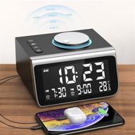 ⏰ dekala bedroom alarm clock with usb charger - digital radio clock for kids, bedside desk clock with 2 usb charging ports, battery backup - small and convenient logo