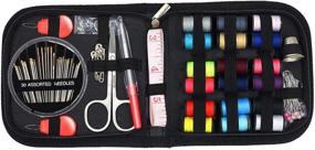 img 3 attached to Premium Mini Travel Sewing Kit - Complete DIY Sewing Supplies for Adults, Beginners, Home and Emergencies - Includes Repair Kit, Sewing Needles, Thread, Scissors, Thimble, Tape Measure, and More