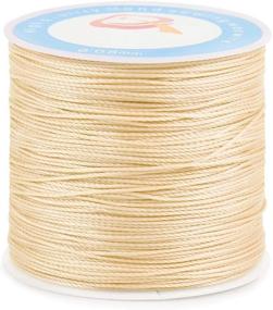 img 4 attached to Desirable Life 87 Yards 150D/3 0.6mm Round Waxed Sewing Thread: Cream Color for Leather Denim Hand Craft DIY Bracelet Jewelry Making Beading Shoe Bag Repairing - Extra Strong and Heavy Duty