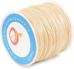 img 3 attached to Desirable Life 87 Yards 150D/3 0.6mm Round Waxed Sewing Thread: Cream Color for Leather Denim Hand Craft DIY Bracelet Jewelry Making Beading Shoe Bag Repairing - Extra Strong and Heavy Duty