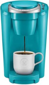 img 4 attached to ☕ K-Compact Turquoise Single-Serve Coffee Maker: Convenient K-Cup Pod Brewer (One Pack)