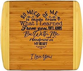 img 2 attached to ❤️ Special Love Heart Poem Bamboo Cutting Board: Perfect Mother's Day, Birthday, or Christmas Gift for Mom! Engraved Design for Décor & Practical Usage (11.5x13.5 Rectangle)