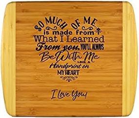 img 4 attached to ❤️ Special Love Heart Poem Bamboo Cutting Board: Perfect Mother's Day, Birthday, or Christmas Gift for Mom! Engraved Design for Décor & Practical Usage (11.5x13.5 Rectangle)