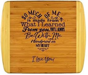 img 3 attached to ❤️ Special Love Heart Poem Bamboo Cutting Board: Perfect Mother's Day, Birthday, or Christmas Gift for Mom! Engraved Design for Décor & Practical Usage (11.5x13.5 Rectangle)