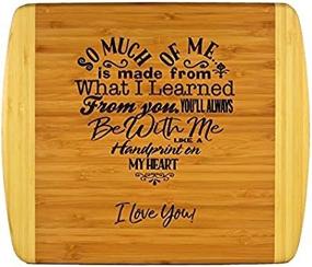 img 1 attached to ❤️ Special Love Heart Poem Bamboo Cutting Board: Perfect Mother's Day, Birthday, or Christmas Gift for Mom! Engraved Design for Décor & Practical Usage (11.5x13.5 Rectangle)