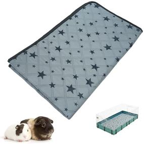 img 4 attached to 🐹 RIOUSSI Guinea Pig Cage Liners: High Absorbency, Reusable Fleece Bedding with Waterproof Bottom for Midwest and C&C Cages