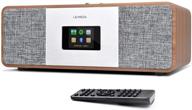 🎶 lemega msy3 music system with built-in wifi internet radio, fm digital radio, spotify connect, bluetooth speaker, stereo sound, wooden box design, headphone-out, alarms clock, 40 pre-sets, full remote and app control in elegant walnut finish logo
