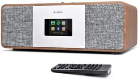 img 4 attached to 🎶 Lemega MSY3 Music System with Built-in WIFI Internet Radio, FM Digital Radio, Spotify Connect, Bluetooth Speaker, Stereo Sound, Wooden Box Design, Headphone-out, Alarms Clock, 40 Pre-sets, Full Remote and App Control in Elegant Walnut Finish