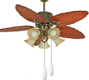 img 2 attached to 🔨 White Wooden Ceiling Fan Chain Pulls Set with Decorative Ornaments - 12 inches, Fan & Light Extension - Gold Finish - 4 Pack