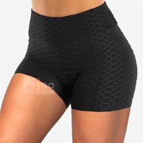 img 3 attached to 🍑 HIGORUN Women TIK TOK Leggings Shorts with Butt Lift Scrunch - Textured Workout Shorts