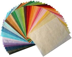 img 2 attached to 🎨 Mulberry Paper Stock 65: Handmade Tissue Mulberry Paper Sheets - Natural Fiber, 8.5 x 11-inch Design for Japanese Origami and Handcraft, Including Red, Green, Blue, and Yellow Colors